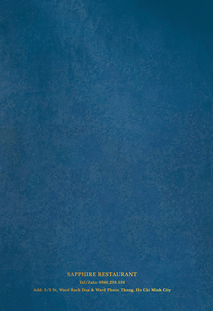 Saphire Restaurant Menu 24 of 24